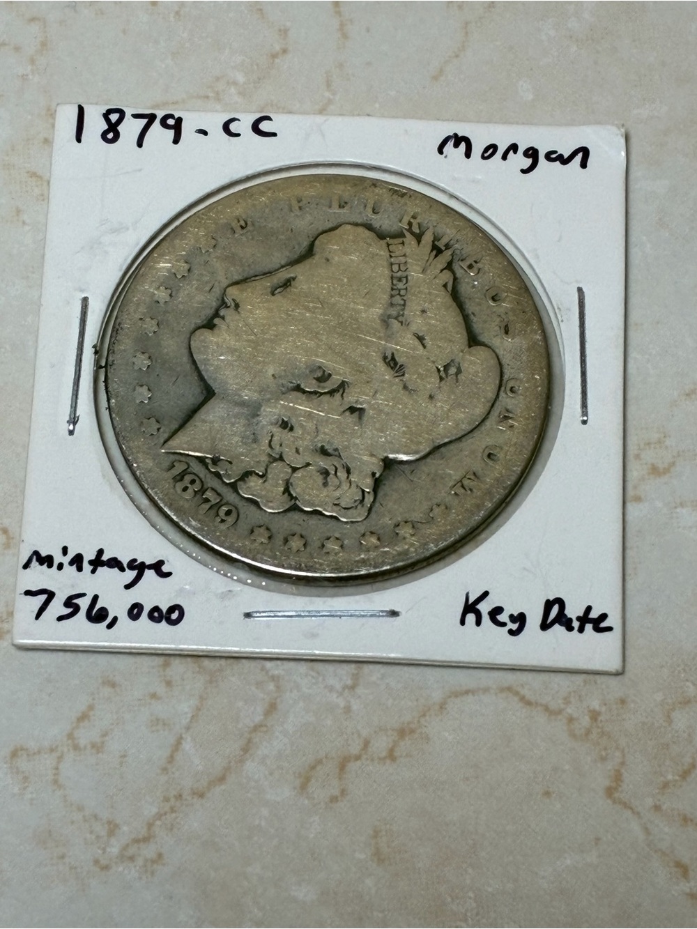 1879-CC Morgan Silver Dollar Coin -Key Date